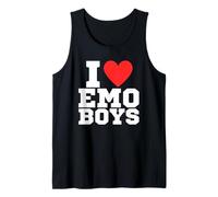 I Love Emo Boys | y2k | Coeur Rouge | Amour | Emo | scène Débardeur