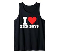 I Love Emo Boys | y2k | Coeur Rouge | Amour | Emo | scène Débardeur