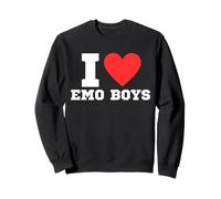 I Love Emo Boys | y2k | Coeur Rouge | Amour | Emo | scène Sweatshirt