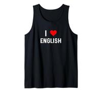 I Love English Heart Teach Professeur écrivain Débardeur