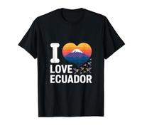 I Love Equateur Colibris Coucher de Soleil Nature T-Shirt Graphique avec Valeur