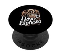 I Love Espresso Café Grains Art PopSockets PopGrip Adhésif