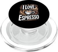 I Love Espresso Grains de café Tourbillon Art PopSockets PopGrip pour MagSafe