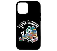 I Love Europe Carte des monuments européens Coque pour iPhone 12 mini