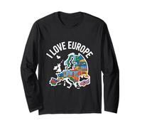 I Love Europe Carte des monuments européens Manche Longue