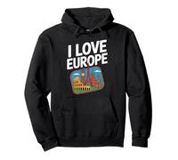 I Love Europe Landmark Adventure Travel Sweat à Capuche