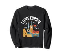 I Love Europe Tour Eiffel Big Ben Colisée Sweatshirt
