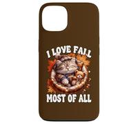 I Love Fall Most of All Cute Kitten for Cat Mom Autumn Cat Coque pour iPhone 13
