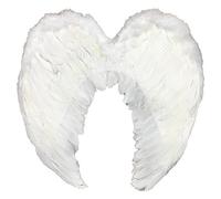 I LOVE FANCY DRESS Accessoire d'ange gardien pour adulte avec cette paire d'ailes en plumes blanches. Idéal pour les enterrements de vie de garçon ou de jeune fille.