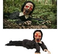 I LOVE FANCY DRESS Animatronic Lot de 2 zombies rampants pour Halloween - Yeux rouges et effets sonores - Accessoire zombie gémissant avec bras motorisés - Accessoires d'Halloween