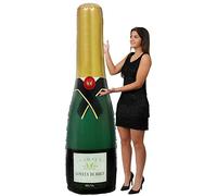 I LOVE FANCY DRESS Bouteille de champagne gonflable de 180 cm de haut - 180 cm x 6 - Bouteille gonflable robuste et surdimensionnée pour mariage, anniversaire et décoration