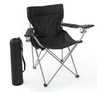 I LOVE FANCY DRESS Chaise de camping noire - Chaise d'extérieur pliable légère avec porte-gobelets et sac de transport - Lot simple et multiple pour festivals, camping, pêche et utilisation dans le