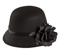 I LOVE FANCY DRESS Chapeau Cloche Noir pour Femme Ambiance années folles Style Charleston. Ideal pour se distinguer avec élégance.