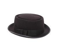 I LOVE FANCY DRESS CHAPEAU DE FEUTRE ROND HEISENBERG POUR ADULTES. CHAPEAU DE FEUTRE ROND NOIR CLASSIQUE. MODS ET FILMS CHAPEAU DE FEUTRE ROND POUR HOMMES ET FEMMES. TAILLE: 58CM