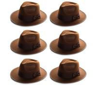 I LOVE FANCY DRESS Chapeau de Gangster ou d'aventurier pour Enfant de 55cm de diamètre. Idéal pour Les fêtes de Fin d'école. (X6)