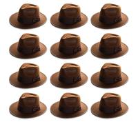 I LOVE FANCY DRESS Chapeau de Gangster ou d'aventurier pour Enfant de 55cm de diamètre. Idéal pour Les fêtes de Fin d'école. (X12)