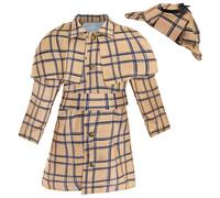 I LOVE FANCY DRESS Costume de détective victorien pour enfant - Taille M - Chapeau Deerstalker marron clair avec un manteau victorien assorti, détaillé avec boutons et une ceinture - Parfait pour la