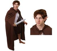 I LOVE FANCY DRESS Costume de nain mythique pour adulte avec cape marron, perruque et fausses oreilles, parfait pour la semaine du livre scolaire et la journée mondiale du livre | Taille unique