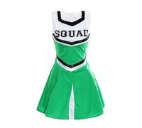 I LOVE FANCY DRESS Dames Verte lycée Cheerleader Costume Costume de Costume Femmes Cheer Capitaine américain Cheer Leader Uniforme (Medium)