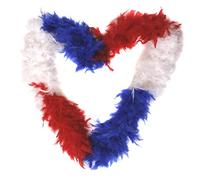 I LOVE FANCY DRESS Déguisement accessoire pour adulte avec ce boa aux couleurs de la France bleu blanc rouge de 65 grammes. (A l'unité)