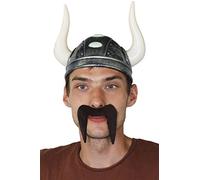 I LOVE FANCY DRESS Déguisement Accessoires de Viking avec Un Casque à Cornes + Une Moustache Marron pour Adulte. Idéal pour Les enterrements de Vie de garçon.