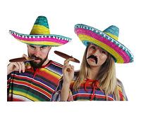 I LOVE FANCY DRESS Déguisement Accessoires pour Adulte du Parfait Couple Mexicain avec Poncho, Sombrero, Cigare et Moustache (Multicolore)