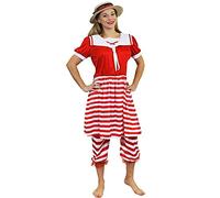I LOVE FANCY DRESS Déguisement de Baigneur Victorien pour Femme - Y Compris: Un déguisement de baigneur Victorien pour Femme - Idéal pour Toutes fêtes entres Amis et Famille - Taille L