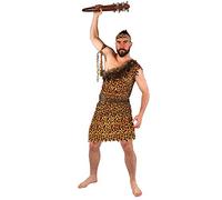 I LOVE FANCY DRESS DÉGUISEMENT DE Homme des CAVERNES pour Hommes - Tunique À IMPRIMÉ LÉOPARD + Bandeau ET Brassard + Ceinture en Fausse Fourrure - Parfait pour Les SOIRÉES DÉGUISÉES - Taille: Moyen