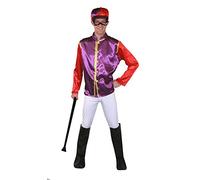 I LOVE FANCY DRESS Déguisement de Jockey avec un haut bicolore violet et rouge + une casquette pour devenir un cavalier d'excellence. Idéal pour les enterrements de vie de garçon. (XLarge)