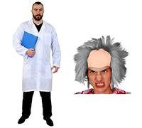 I LOVE FANCY DRESS Déguisement pour Adulte de Savant Fou avec Cette Blouse Blanche + Une Perruque Grise. Idéal pour Les enterrements de Vie de garçon. (Standard)