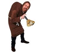 I LOVE FANCY DRESS Déguisement pour Adulte du bossu de Notre-Dame avec Une Robe à Capuche et sa Ceinture en Corde + Une Clochette + Une Bosse. S