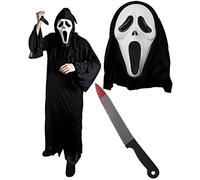 I LOVE FANCY DRESS Déguisement pour adulte du tueur en série au masque blanc hurlant le plus célèbre des films d'horreur. Idéal pour les fêtes d'Halloween. (Large)