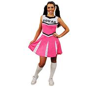 I LOVE FANCY DRESS Déguisement pour femme de cheerleader avec un ensemble rose haut et jupe en 1 pièce. Idéal pour les enterrements de vie de jeune fille. (XXLarge)