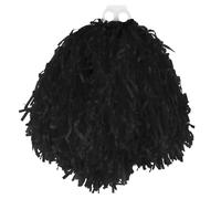 I LOVE FANCY DRESS Jumbo Cheerleader Pompon - Paquet de 1 - Pompon à Pompon Noir avec Prise pour Les Doigts - ÉUA Américain Cheerleader École de Danse Déguisement Accessoire