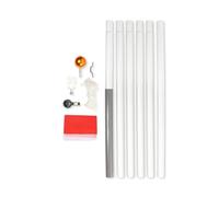 I LOVE FANCY DRESS Kit de mât de drapeau sectionnel en aluminium robuste de 6 m - Mât de drapeau extérieur avec pièces pour maison, jardin ou cour - Facile à installer, mât de drapeau résistant aux