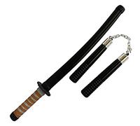 I LOVE FANCY DRESS LTD Accessoire de Petit Combattant Ninja avec cet Ensemble Katana + Une Paire de nunchaku pour Enfant. Idéal pour Devenir Un guérrier de l'ombre.