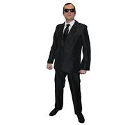 I LOVE FANCY DRESS LTD Déguisement pour Adulte des Hommes en Noir Qui protègent la Terre des invasions Extraterrestre avec Une Veste et Un Pantalon Noir + des Lunettes + Une Cravate. S