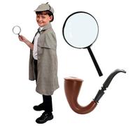 I LOVE FANCY DRESS LTD Ensemble DE DÉGUISEMENTS Sherlock Holmes Deluxe avec Chapeau - IDÉAL pour LA Semaine du Livre OU DÉGUISEMENTS d'halloween (Chapeau + Cape + Pipe + LOUPE - Standard)