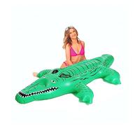I LOVE FANCY DRESS LTD Flotteur gonflable en forme de crocodile avec poignées à l'arrière 152 cm
