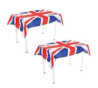 I LOVE FANCY DRESS Nappe de table en polyester avec imprimé drapeau Union Jack - Lot de 0,6 à 1,5 m x 0,9 m - Décoration de table de fête