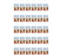 I LOVE FANCY DRESS Sac cadeau avec poignées illustré Merry Christmas - Motif Père Noël, elfe, renne et bonhomme en pain d'épices - Sacs à friandises festifs