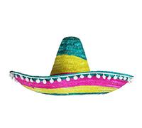 I LOVE FANCY DRESS Sombrero Multicolore à Pompons pour Adulte. Ideal pour Les enterrements de Vie de garçon ou de Jeune Fille. (X12)