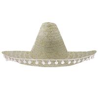 I LOVE FANCY DRESS Sombrero Naturel à Pompons pour Adulte. Ideal pour Les enterrements de Vie de garçon ou de Jeune Fille. (X6)
