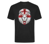 I LOVE FANCY DRESS T-shirt pour fan de football avec drapeau de St George, motif tête de lion de l'Angleterre patriotique de l'Angleterre, drapeau de la Croix rouge, T-shirt de supporter Top événement