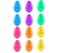 I LOVE FANCY DRESS Œufs de chasse aux œufs de Pâques - Œufs à remplir en plastique de 6 cm en rose, violet, vert, bleu, orange et jaune - Panier à suspendre pour chapeaux - 24 œufs