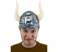 I LOVE FANCY DRESS Un casque de guerrier Viking adulte en plastique imitation métal avec ses 2 cornes pour l'authenticité. (X24)