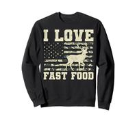 I Love Fast Food Retro Diner Burgers Fries Pizza Sweatshirt