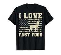 I Love Fast Food Retro Diner Burgers Fries Pizza T-Shirt