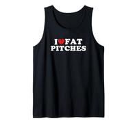 I Love Fat Pitches Funny Baseball Humor Hitter Quote Débardeur
