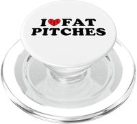 I Love Fat Pitches Funny Baseball Humor Hitter Quote PopSockets PopGrip pour MagSafe